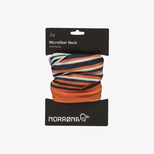 norrøna /29 microfiber neck Orange Popsicle/Indigo hals microfiber
